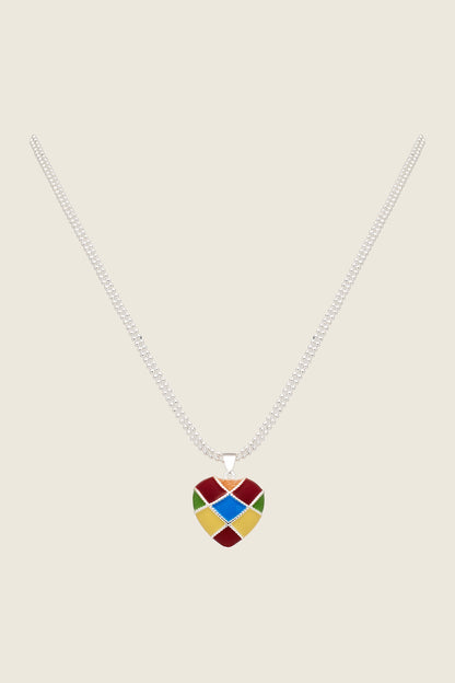 Heart Color Geometry Necklace