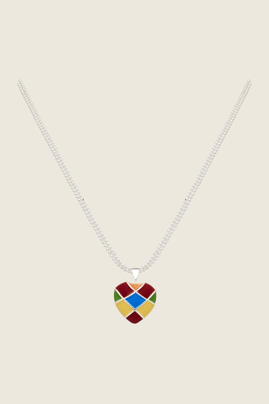 Heart Color Geometry Necklace