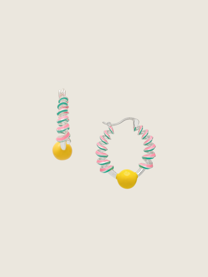 Retro Radiance Hoops Earings