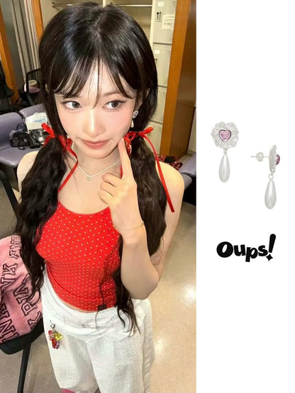 【Worn by IVE's WONYOUNG & LEESEO】Blooming Heart Earrings