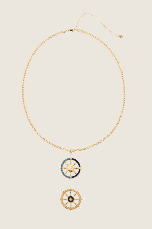 Monsoon Compass Double-sided Necklace