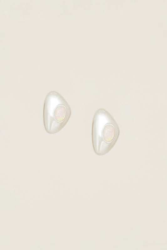 Eyes of Silver Pearl Earrings