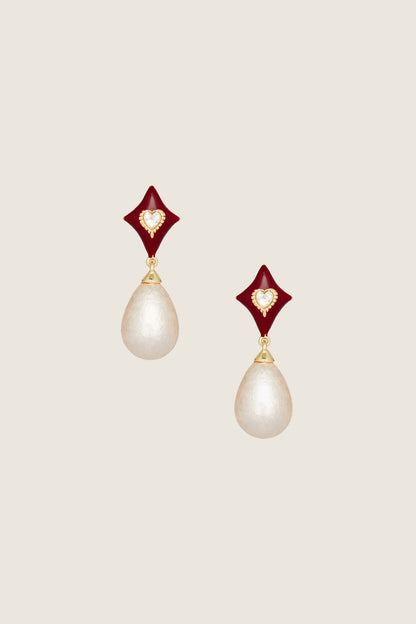 Medici's Glory Earrings - Red