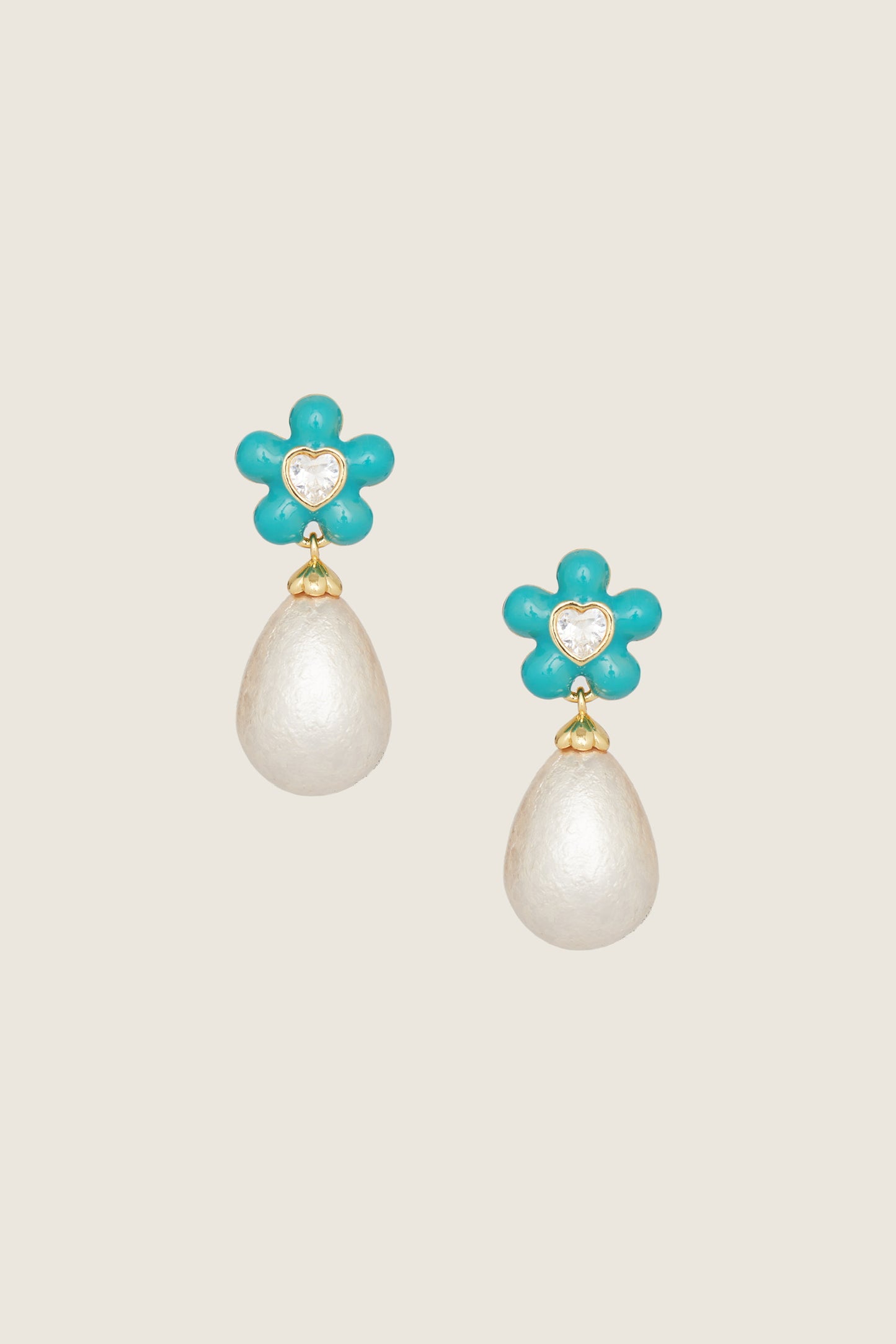 Flora Earrings - Blue