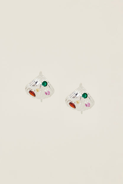 Gemini Shell Earrings or Brooch