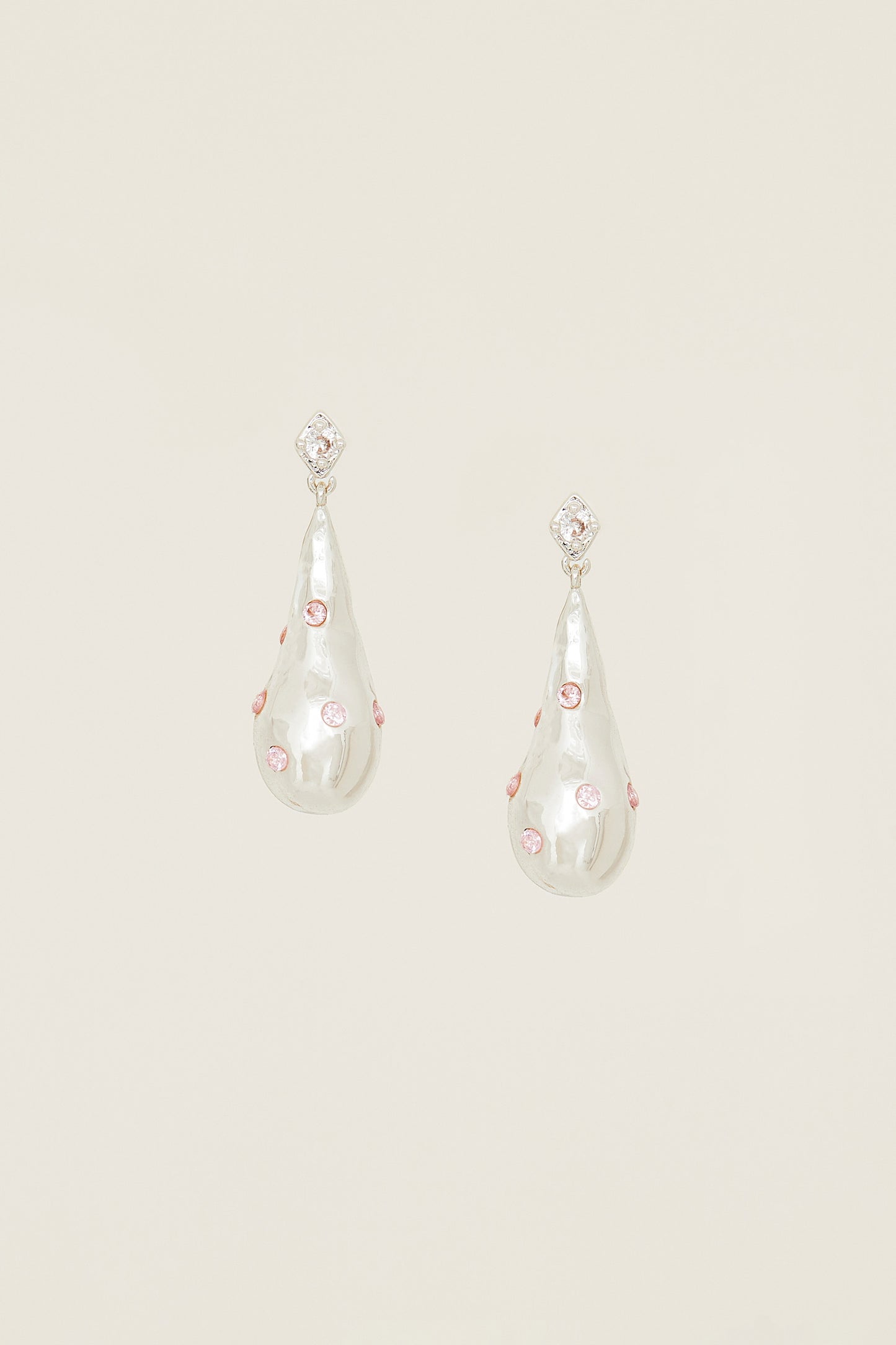 Pink Wave Tears Earrings