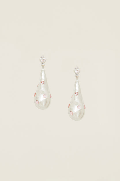 Pink Wave Tears Earrings