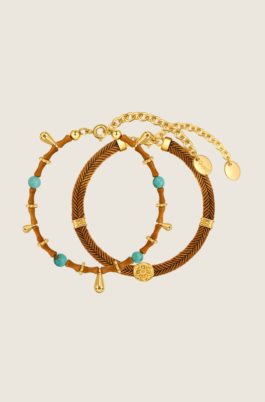 Rau Brown-Shade Bracelet Set