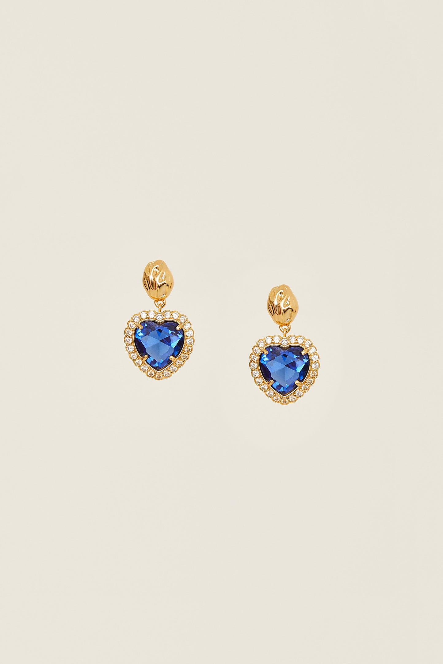 Vivid Blue Heart Earrings