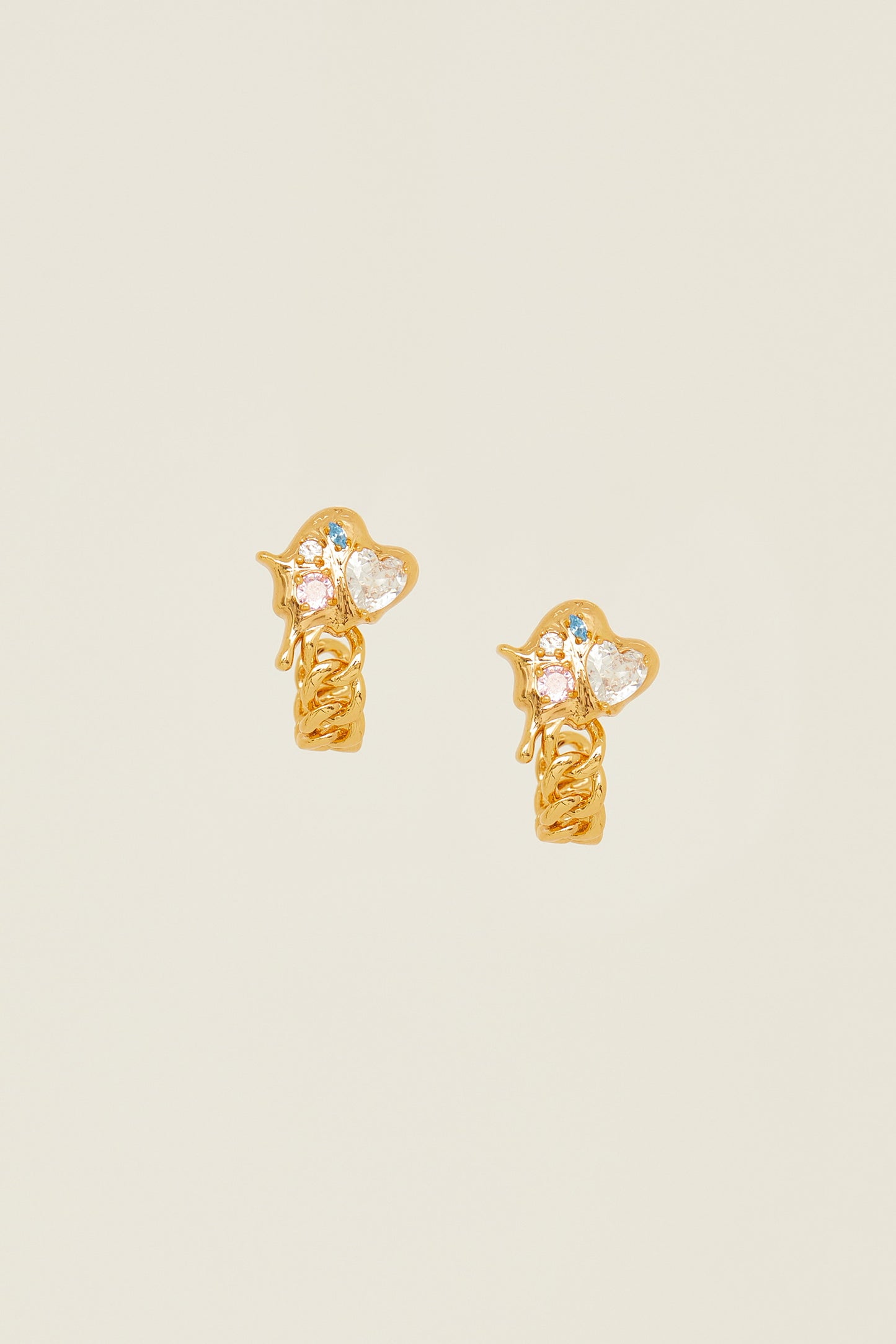 Colored Diamond Braided Earrings