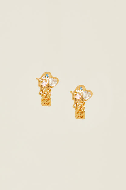 Colored Diamond Braided Earrings