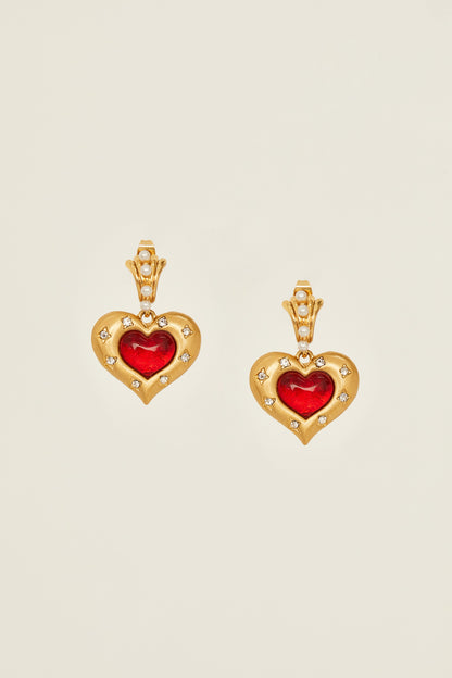 The Dune Love Heart Earrings