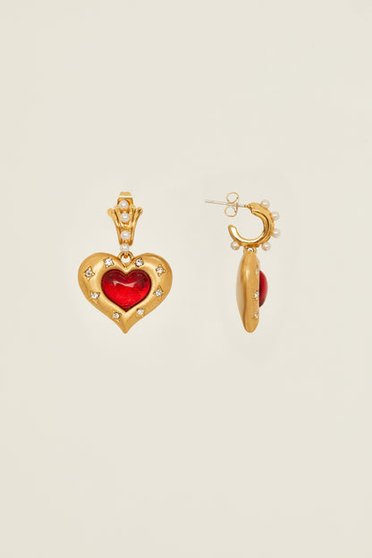 The Dune Love Heart Earrings