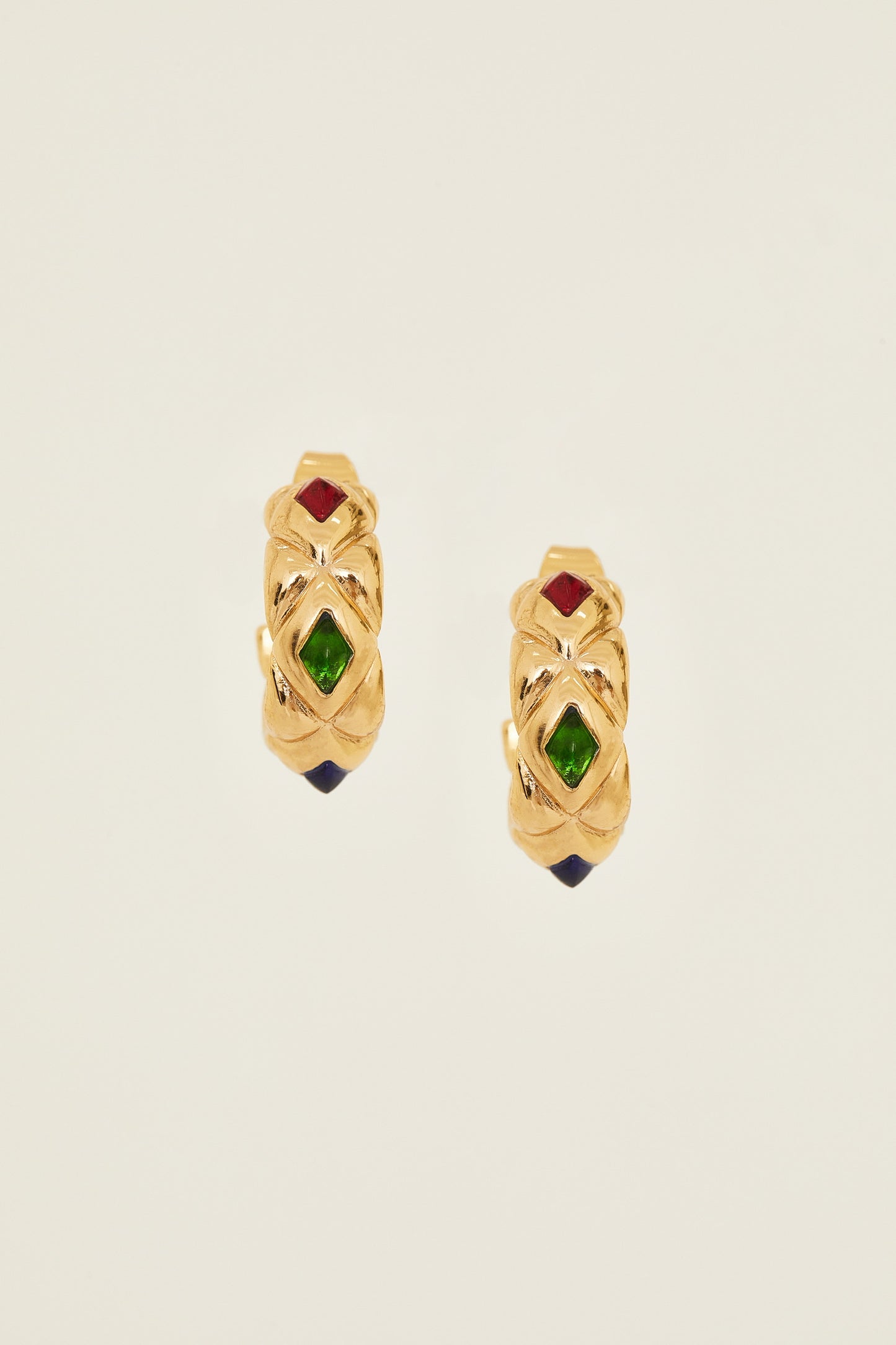 Trio Colored Diamond Earrings