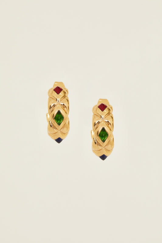 Trio Colored Diamond Earrings