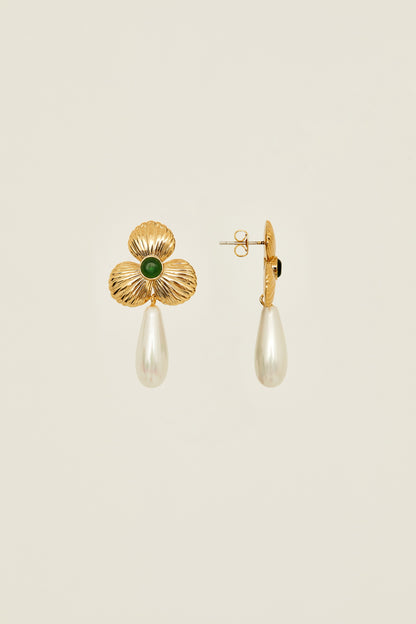 Clover Pearl Earrings